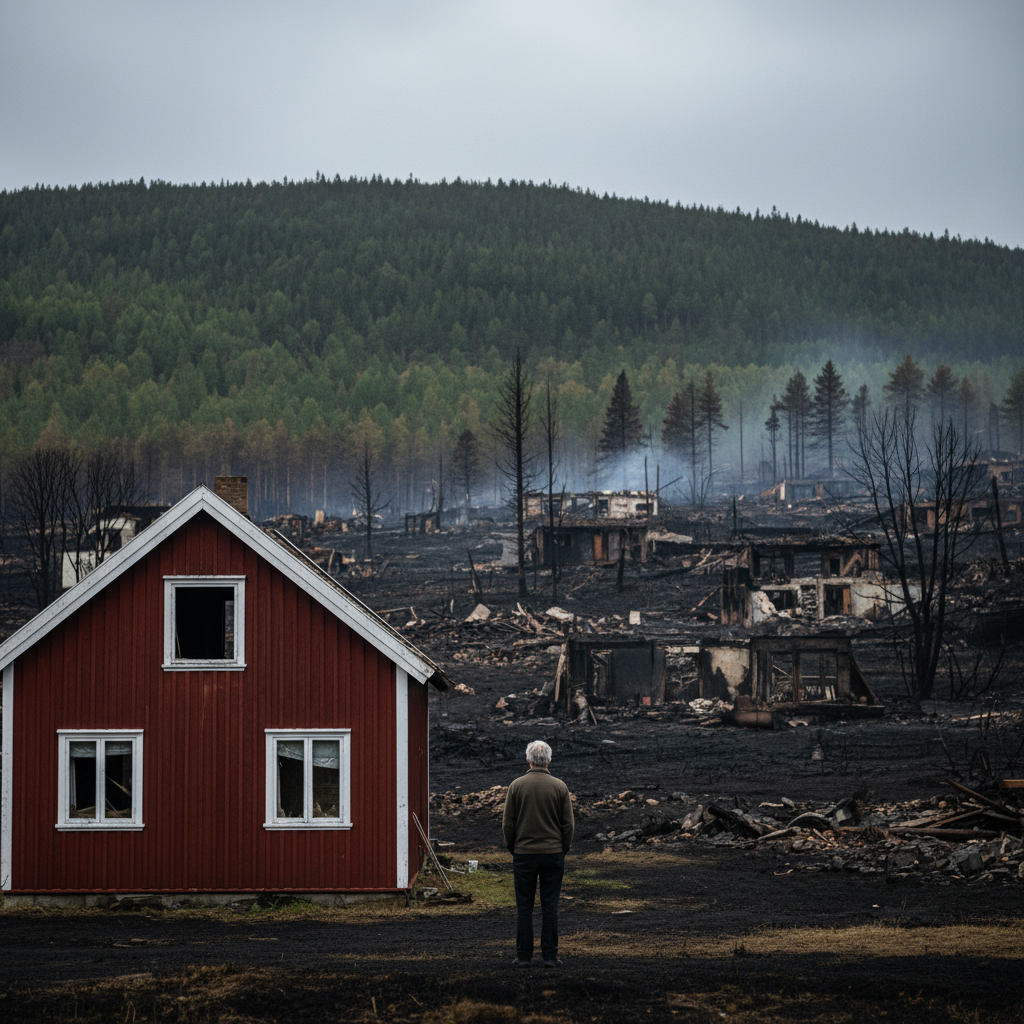 Huset står, men hva med forsikringen? En skrekkens brannavsløring fra Krokstadelva