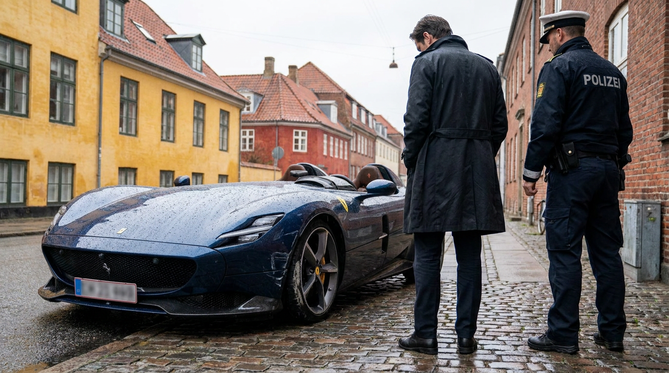 Kørte en Ferrari til 32 millioner uden forsikring: Historien der viser dit ansvar